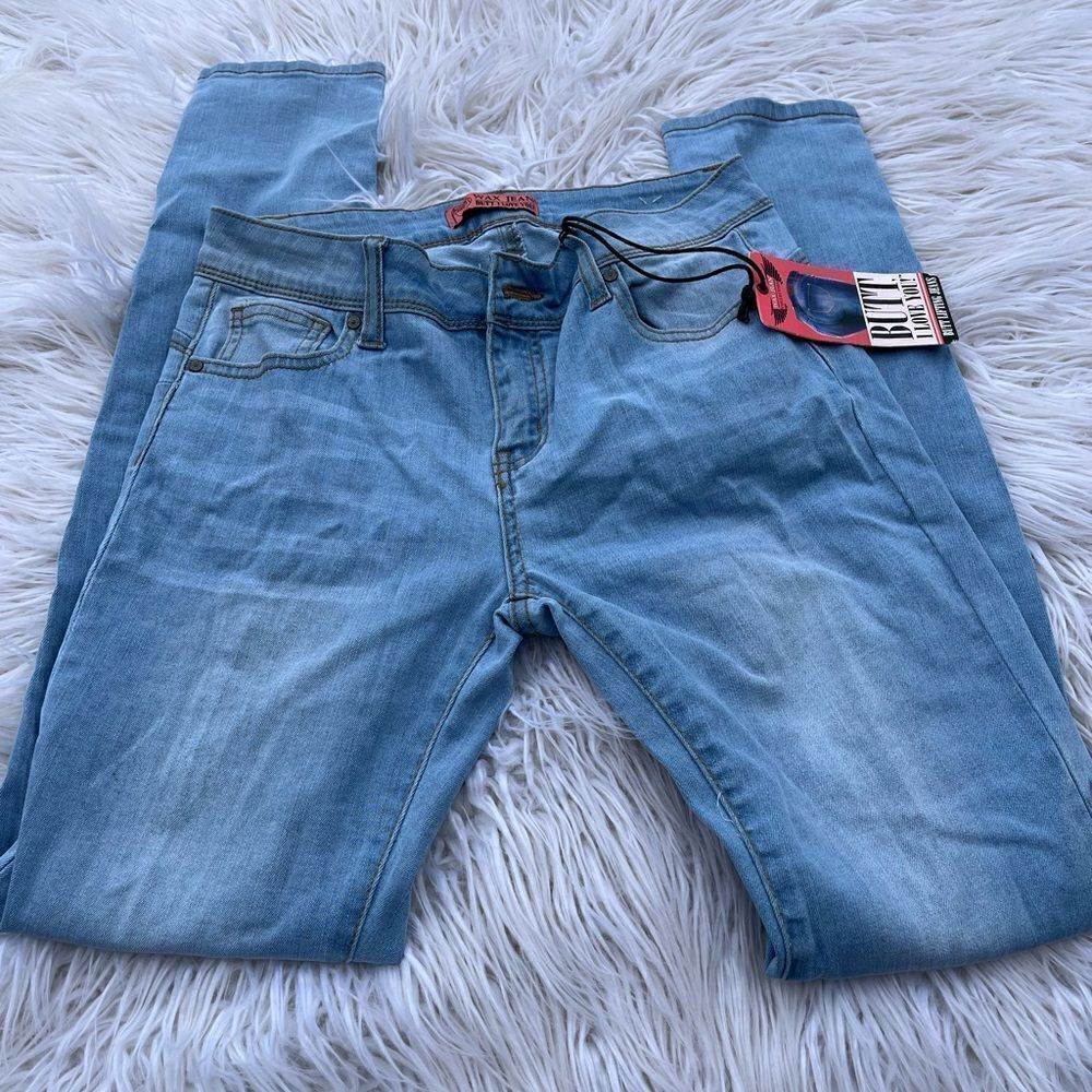 ❤️‍🔥NWT -WAX JEAN 💫Women's BUTT " I love you" Light Wash Jeans 💫 sz 7